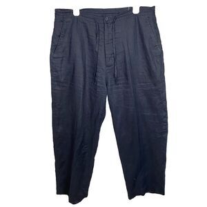 Lorenzino‎ Pants Womens XL Linen Capsule Everyday Casual Minimal Classic Light